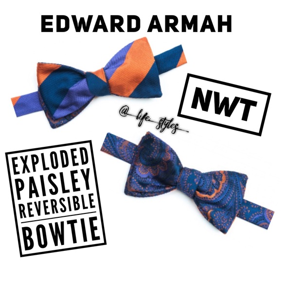 Edward Armah Other - ⬇️$100 Edward Armah NWT Orange Blue Bow Tie